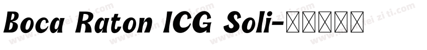 Boca Raton ICG Soli字体转换